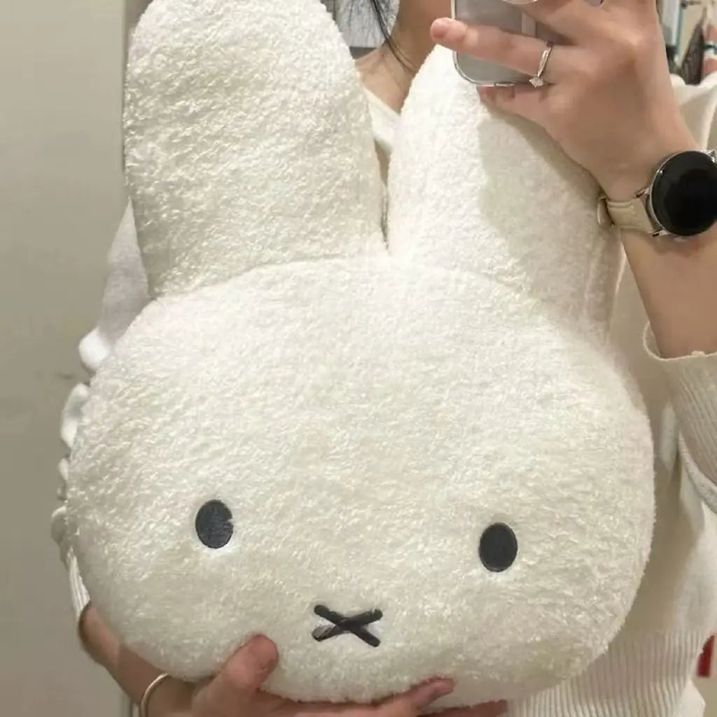 Cute Mify Rabbit Plush Pillow Soft Stuffed Doll Toy Cartoon Bedroom Living Room Home Decoration Comfortable Soft Waist Pad Gift
