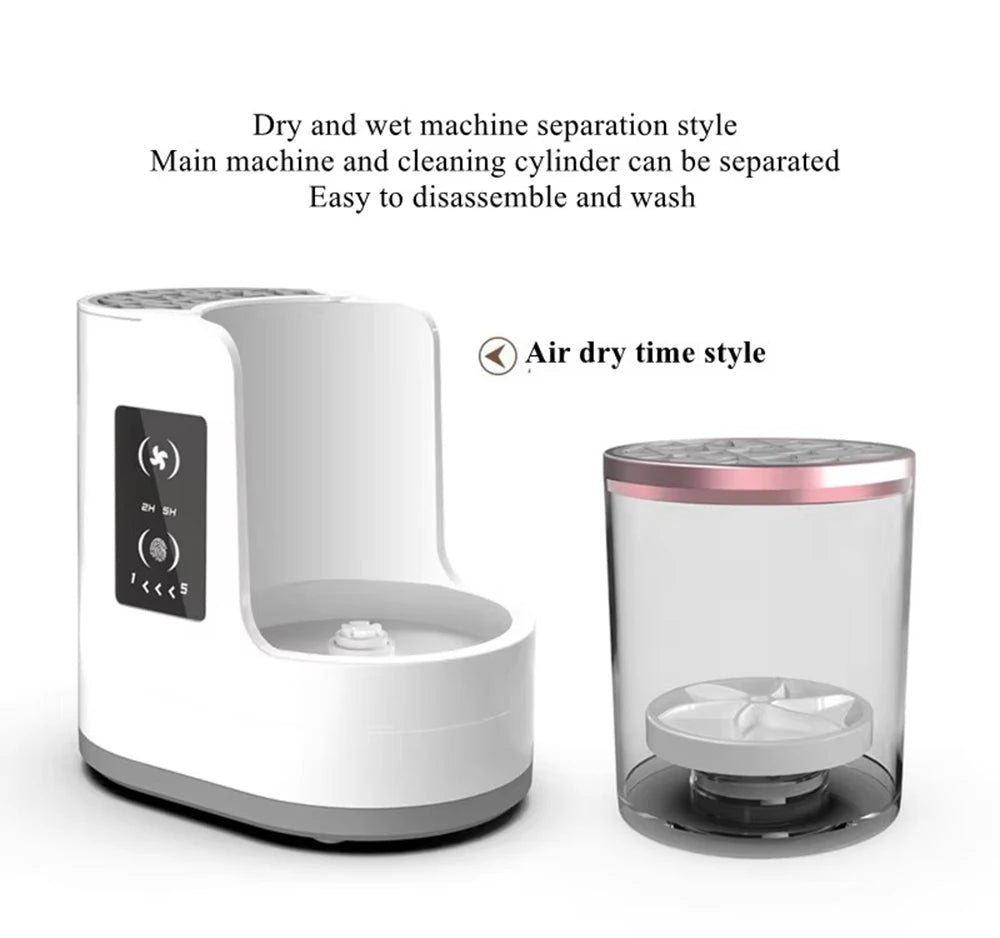 3 IN 1 Electric Makeup Brush Cleaner Machine With Makeup Brush Dryer-Holder-Portable Automatic USB Cosmetic Brushes Cleaner Tool