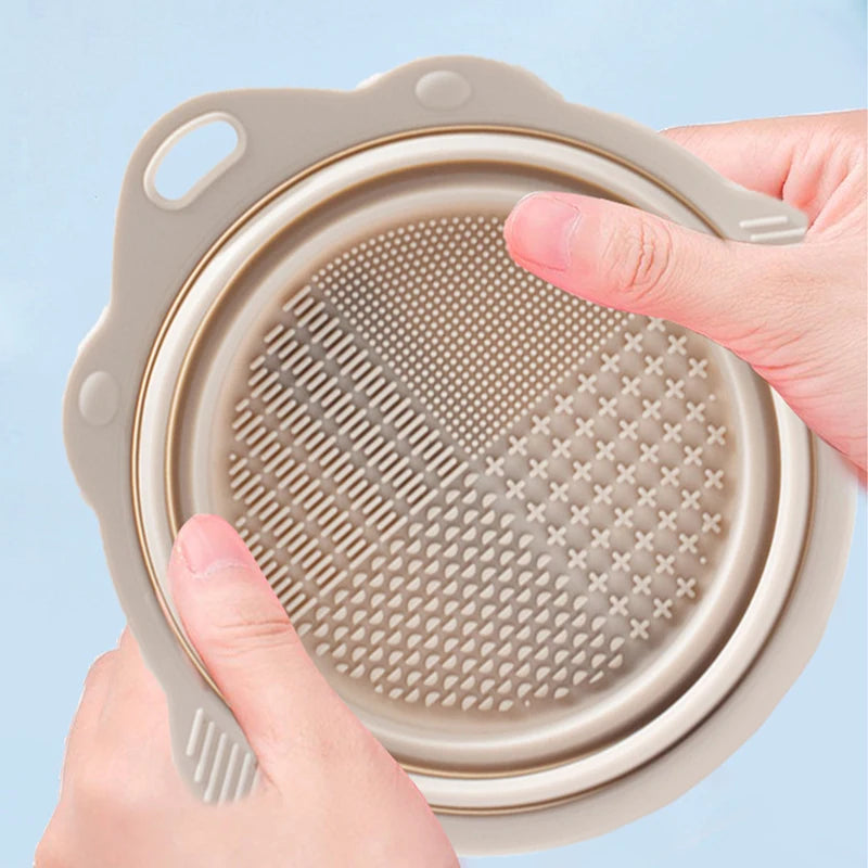 Makeup Brush Cleaner Cleaning Bowl Brush Tool Set Thorough Cleaning Without Hurting Bristles Wet & Dry Powder Puff Dry Cleaner