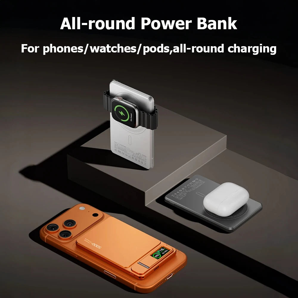 10000mAh Magnetic Powerbank 15W Wireless Power bank PD 20W Fast Charing External Battery For MagSafe iPhone 12-17 Pro Watch