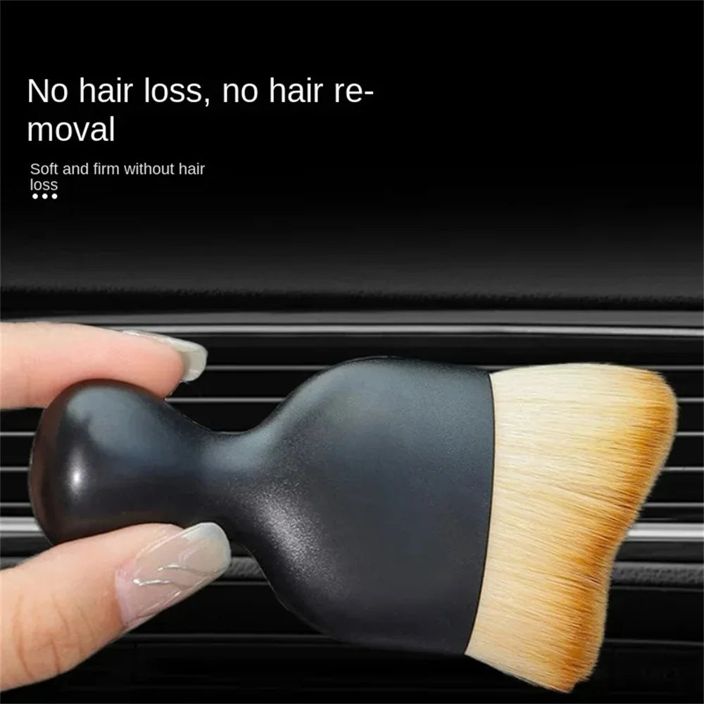 Car Air Vent Cleaning Soft Brush with Casing Car Interior Cleaning Tool Artificial Car Brush Car Crevice Dusting Car Detailing