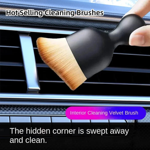 Car Air Vent Cleaning Soft Brush with Casing Car Interior Cleaning Tool Artificial Car Brush Car Crevice Dusting Car Detailing